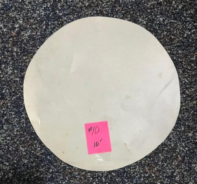 x #10 DEER Cut 10" Rawhide Drum Head for Wood or Gourd Frame