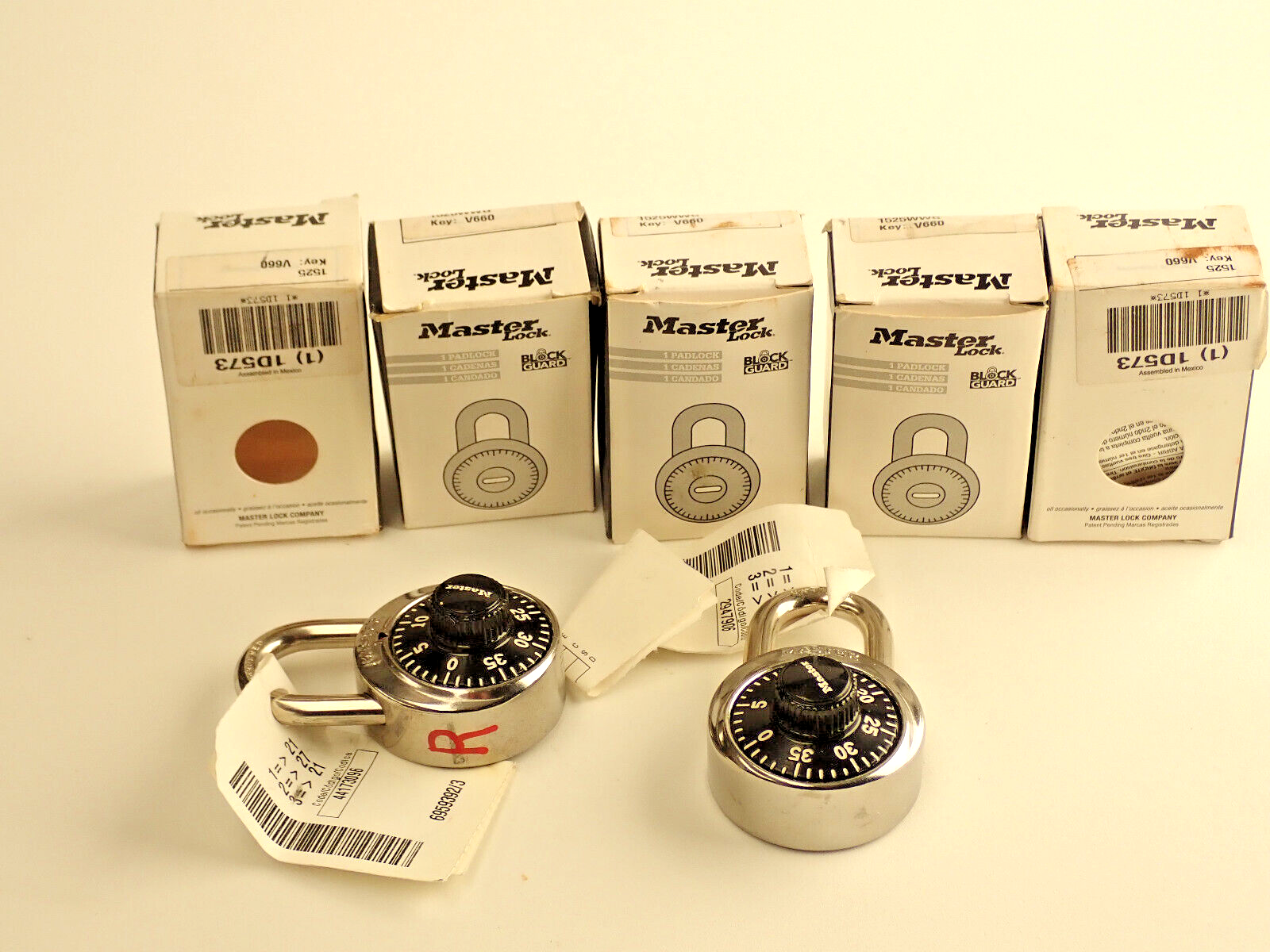 Lot of 5 - Master Lock Combination Padlock, 1D573