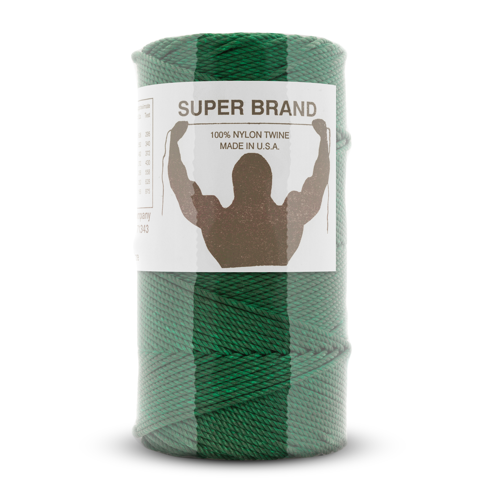Bonded Green Nylon Twine, Twisted. Size #42, 1/4 lb 1-pack
