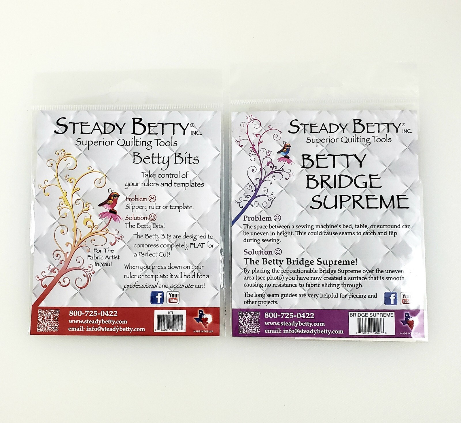Steady Betty Quilting Tools - Betty Bits and Betty Bridge Supreme - NEW Sealed