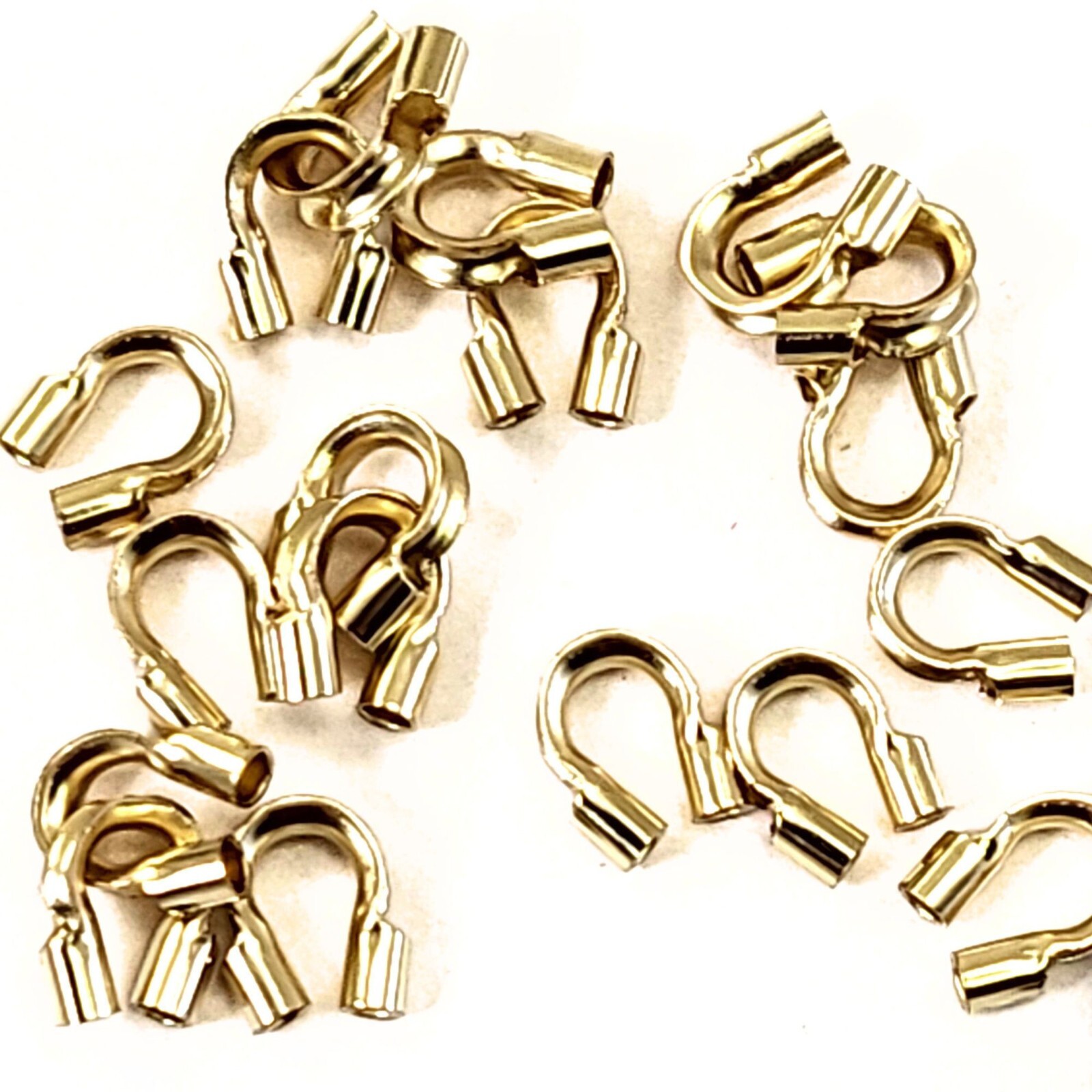 5mm with 1.14mm hole 14K Gold Filled Wire Guard Wire Guardian Thimble (20pcs)