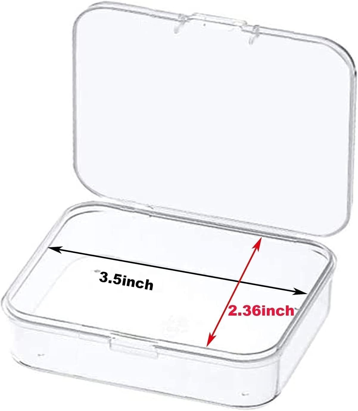 6 Pcs Mini Plastic Storage Containers Box with Lid, 3.5x2.4 Multicolor 1