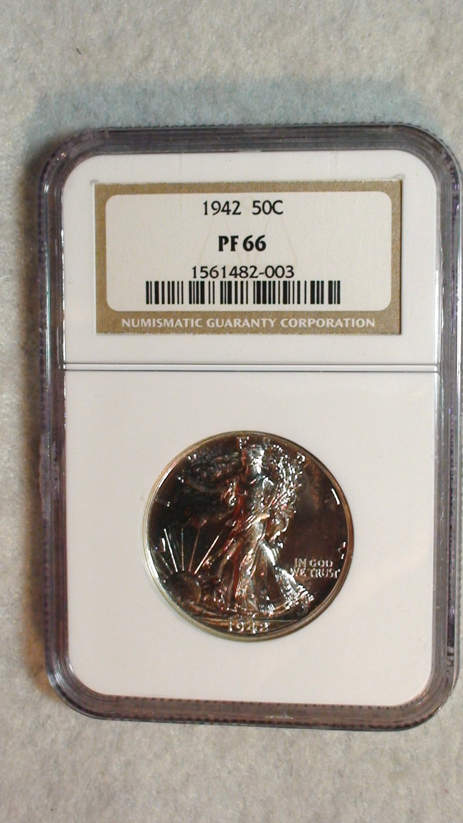1942 NGC PF66 WALKER HALF LUSTROUS GEM BRILLIANT UNCIRCULATED PROOF 50C Coin!