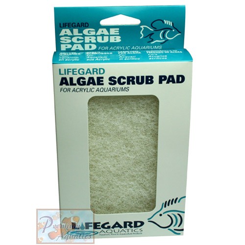 Lifegard 4" x 6" White Algae Scrub Pad for Acrylic Aquarium