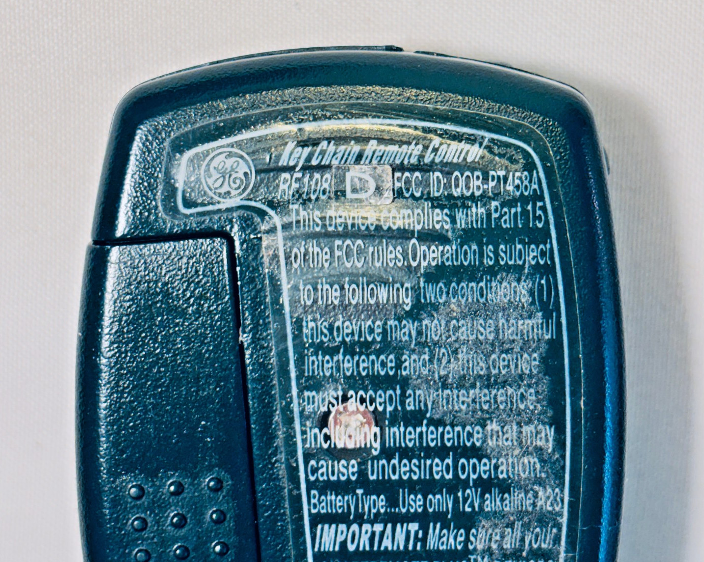 GE Outdoor Wireless Outlet Keychain Remote Control Transmitter RF108 Channel D