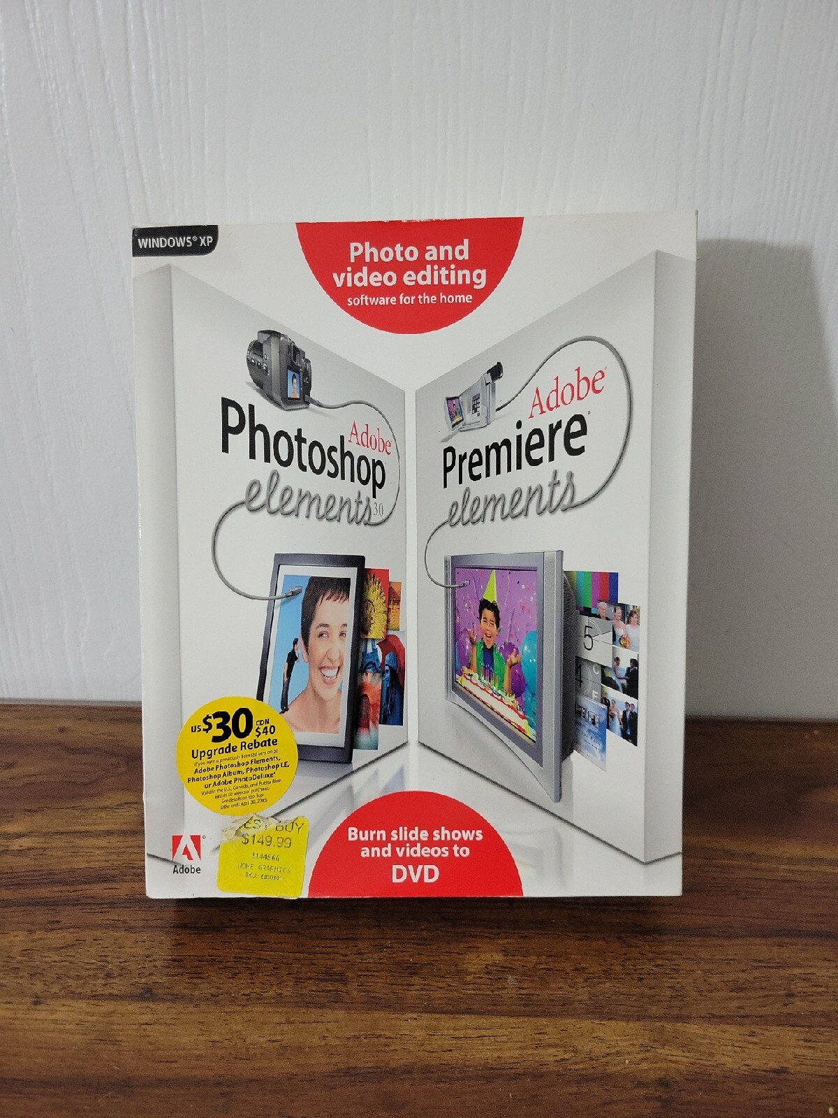 Adobe Photoshop Elements 3.0 PLUS Adobe Premiere Elements, for XP