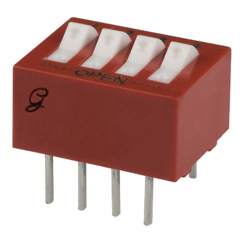 5 PCs GRAYHILL 76SB04 Dip Switch SPST 4 Position Through Hole 4 POS ORIGINAL OEM