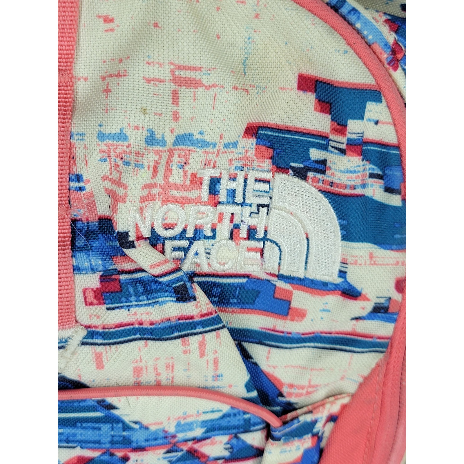The North Face Jester Backpack Women Multicolor Print Pink Adjustable Straps