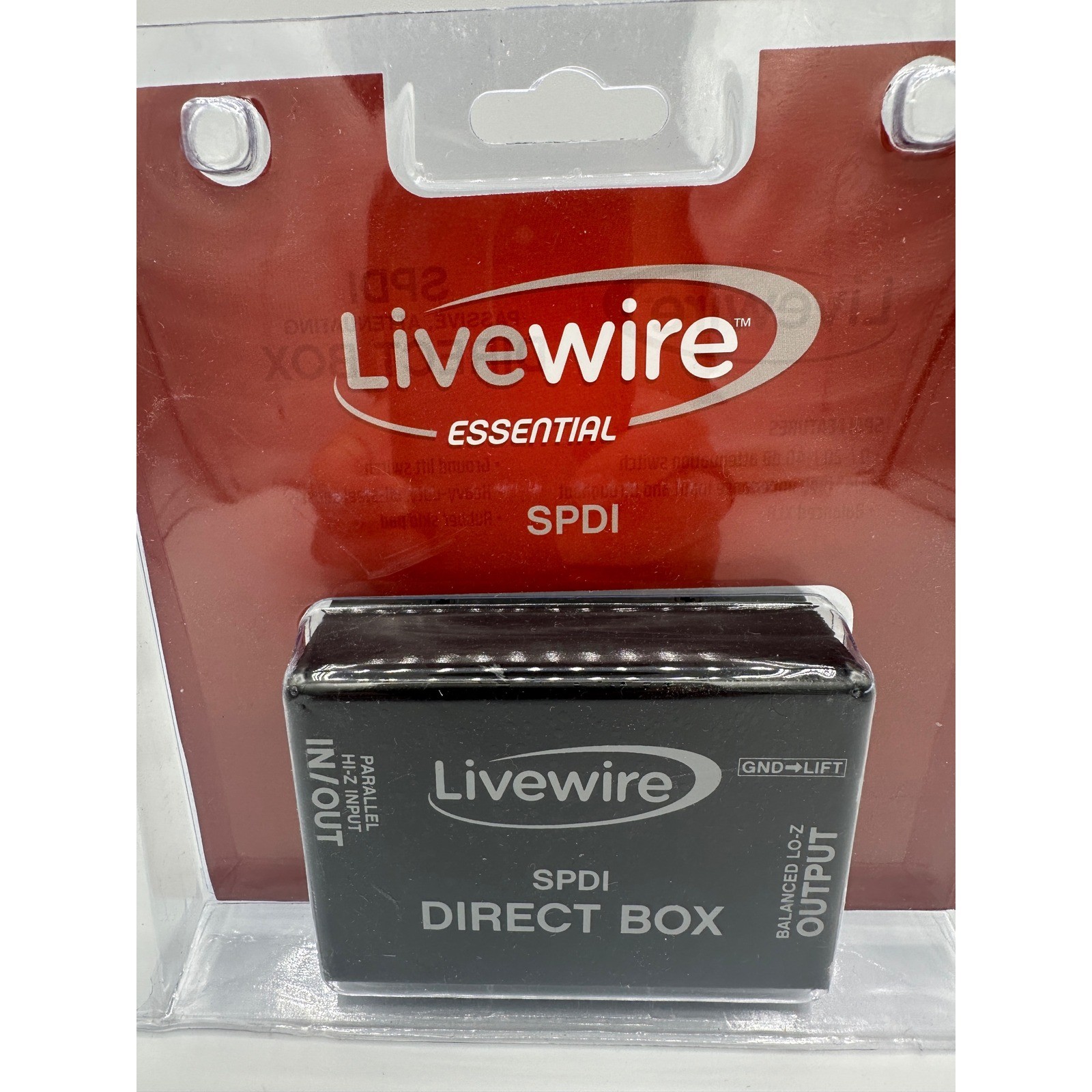 Livewire SPDI Passive Direct Box Essential Series Black Attenuating DI Box