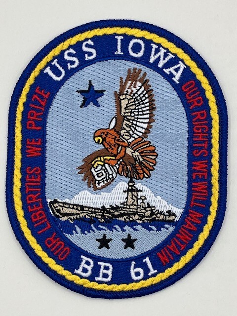 Ship's crest patch of USS IOWA (BB-61)