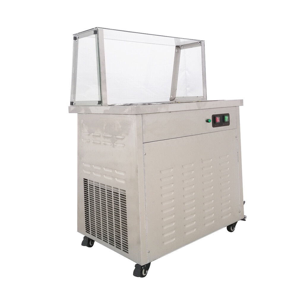 Commercial Rolled Ice Cream Machine, Ice Roll Machine Yogurt Cream Machine 110V