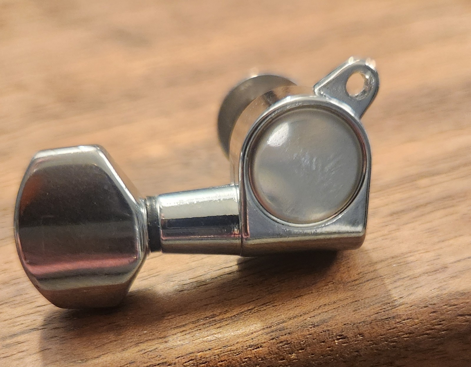 Guitar Tuning Machines - Import, Chrome, 6 on a side, angled stem