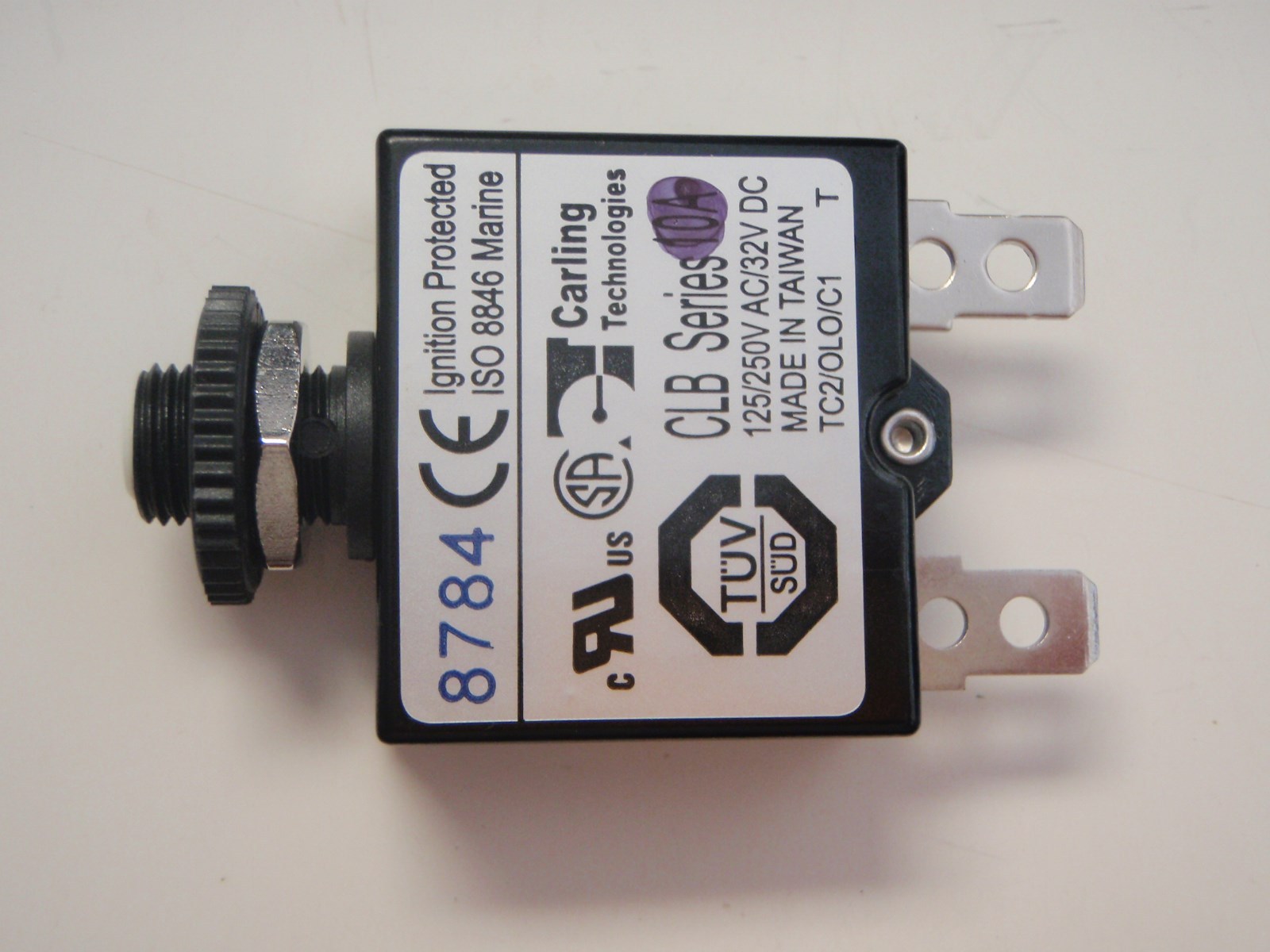 CIRCUIT BREAKER BLUE SEA PUSH TO RESET 661-7057 20 AMP CLB 8784 CARLING MARINE