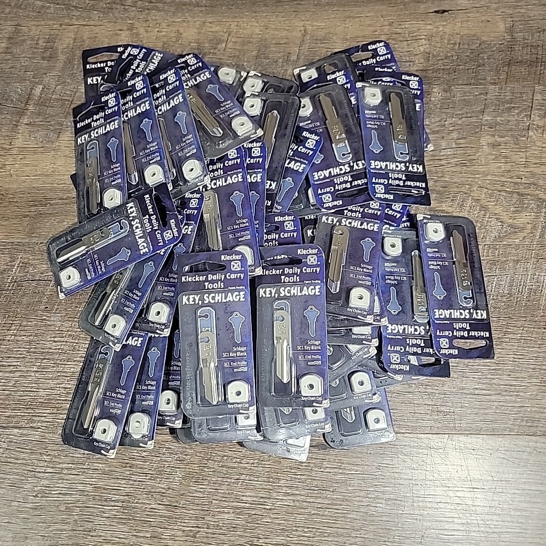 Lot Of 50 Klecker Stowaway Schlage Key Blank Stainless Steel STW-219 SC1 NEW