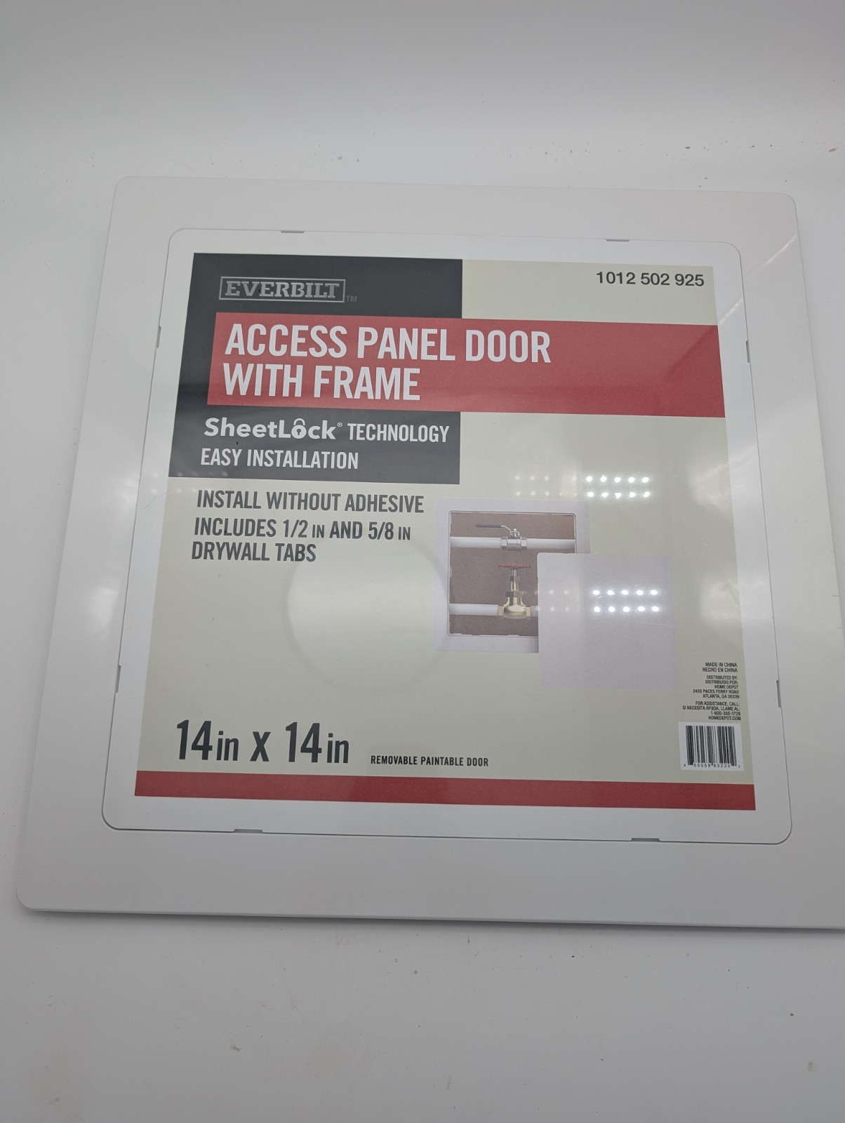 Everbilt 14x14 Access Panel with Frame White Plastic – New, Sealed