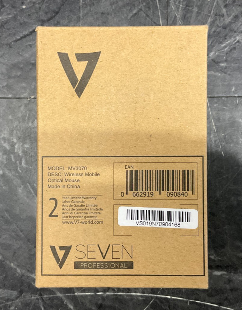 V7 Wireless Mobile Mouse MV3070-1N ✅❤️️✅❤️️ NEW! OPEN BOX!