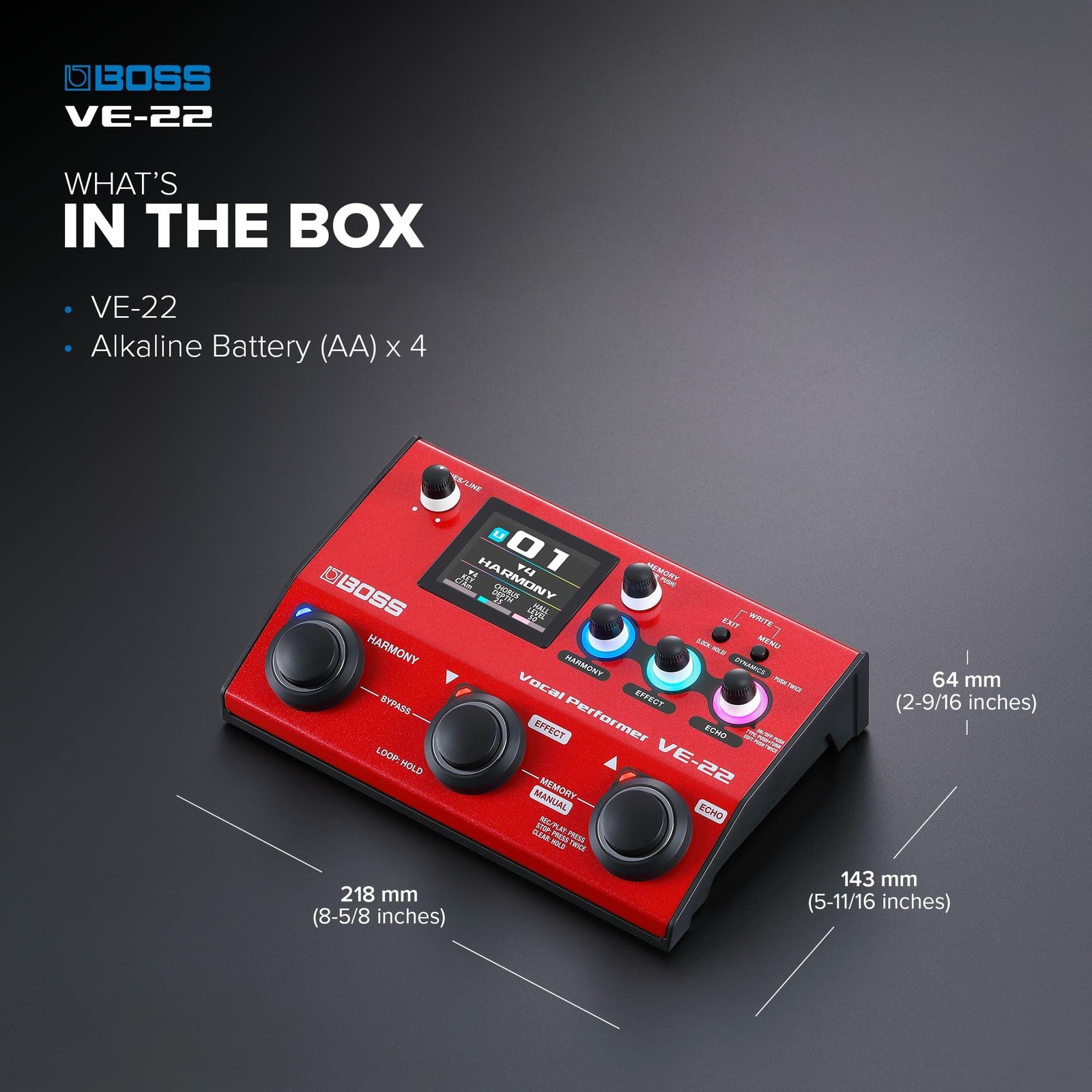 Boss VE-22 Vocal Performer Vocal Multi-Effects