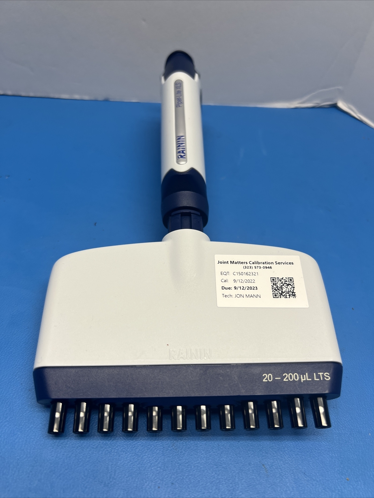 Rainin Pipet-Lite XLS L-200 XLS 20 - 200 μL LTS 12 Channel Manual Pipette RFID