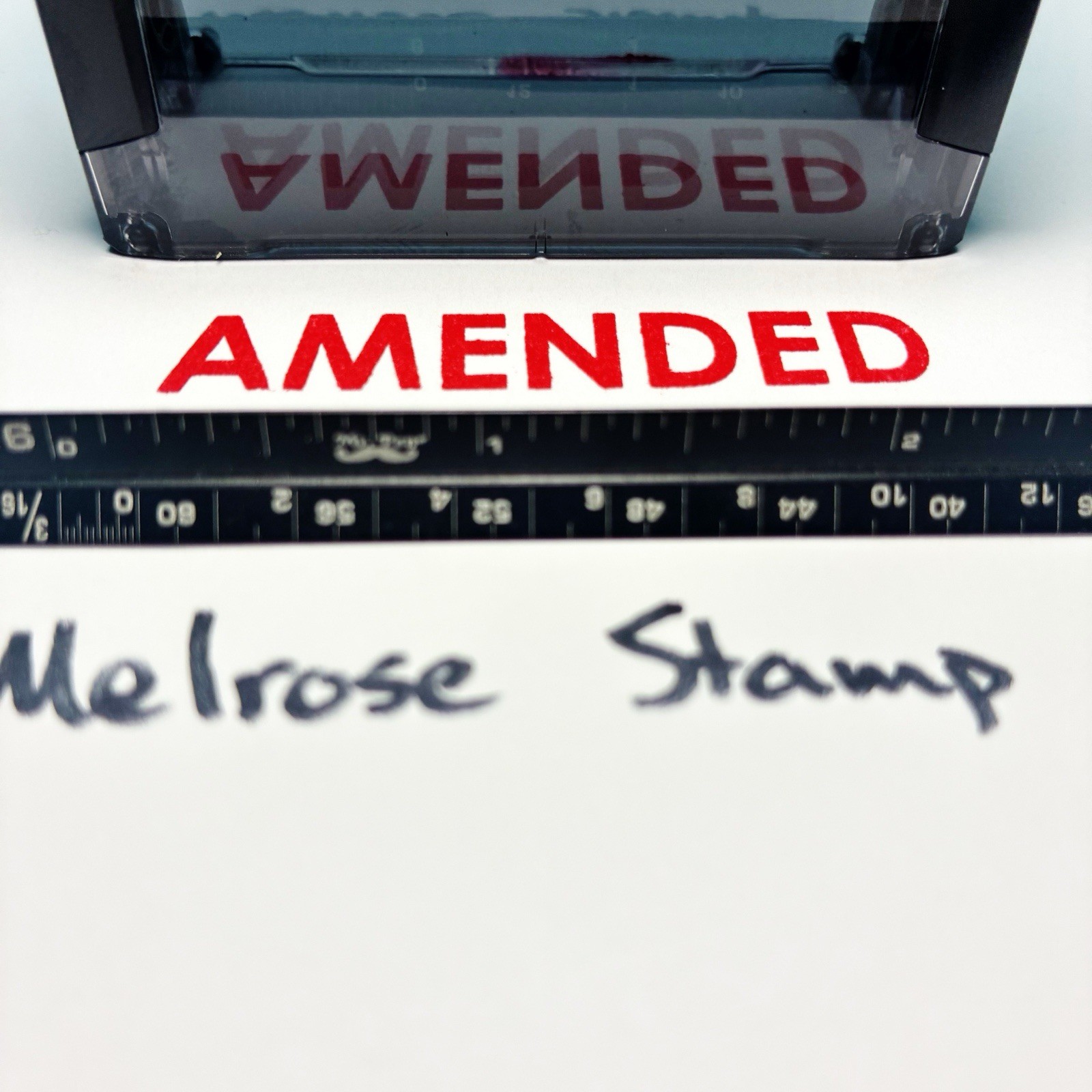 Amended Rubber Stamp Red Ink Self Inking Ideal 4913