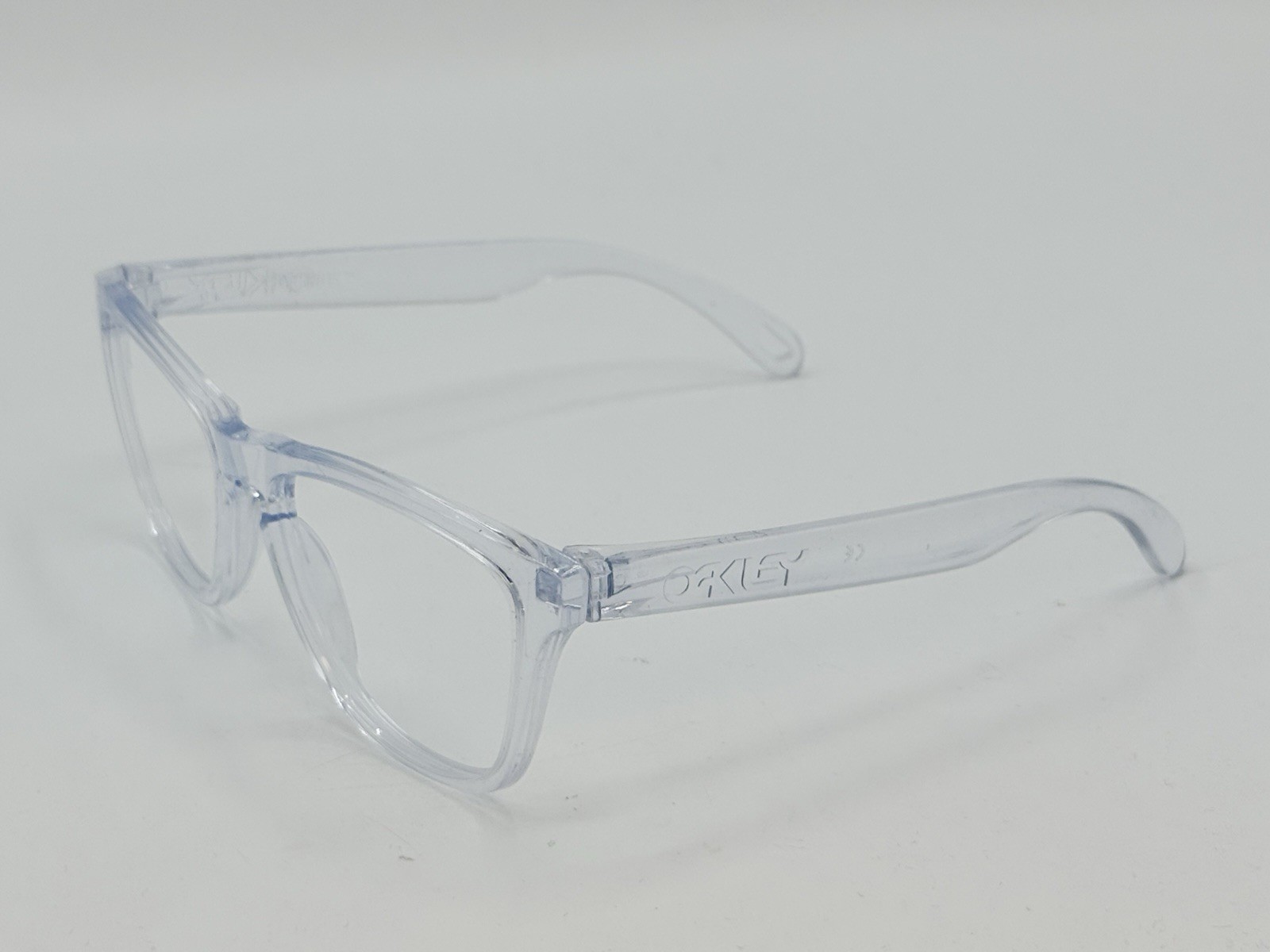 OAKLEY FROGSKINS SUNGLASSES FRAME POLISHED CLEAR AUTHENTIC EYEGLASSES NO LENS
