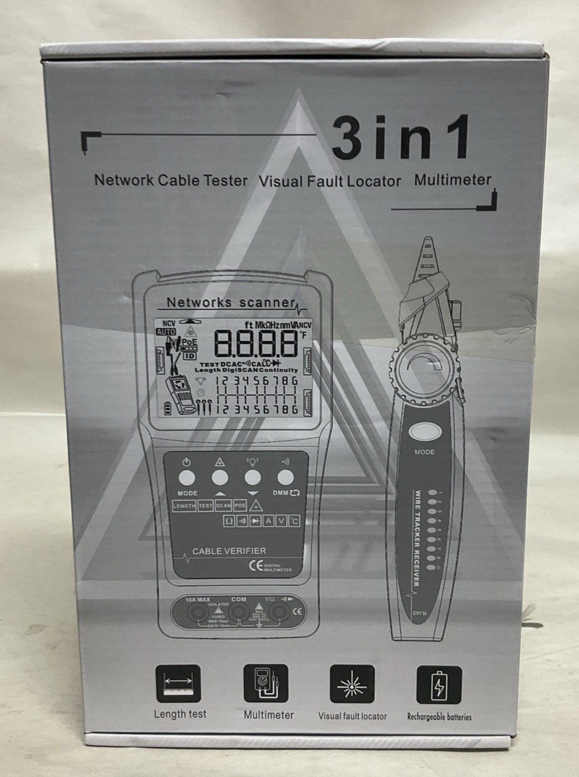 Handheld Portable Network Cable Tester with LCD Display- Free S&H