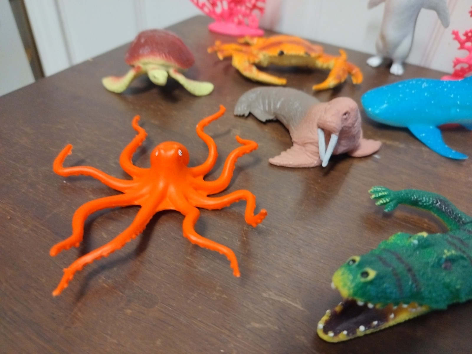 Marine Sea Life Figures Animals Creatures Ocean Toys Plastic Mixed Lot of 9