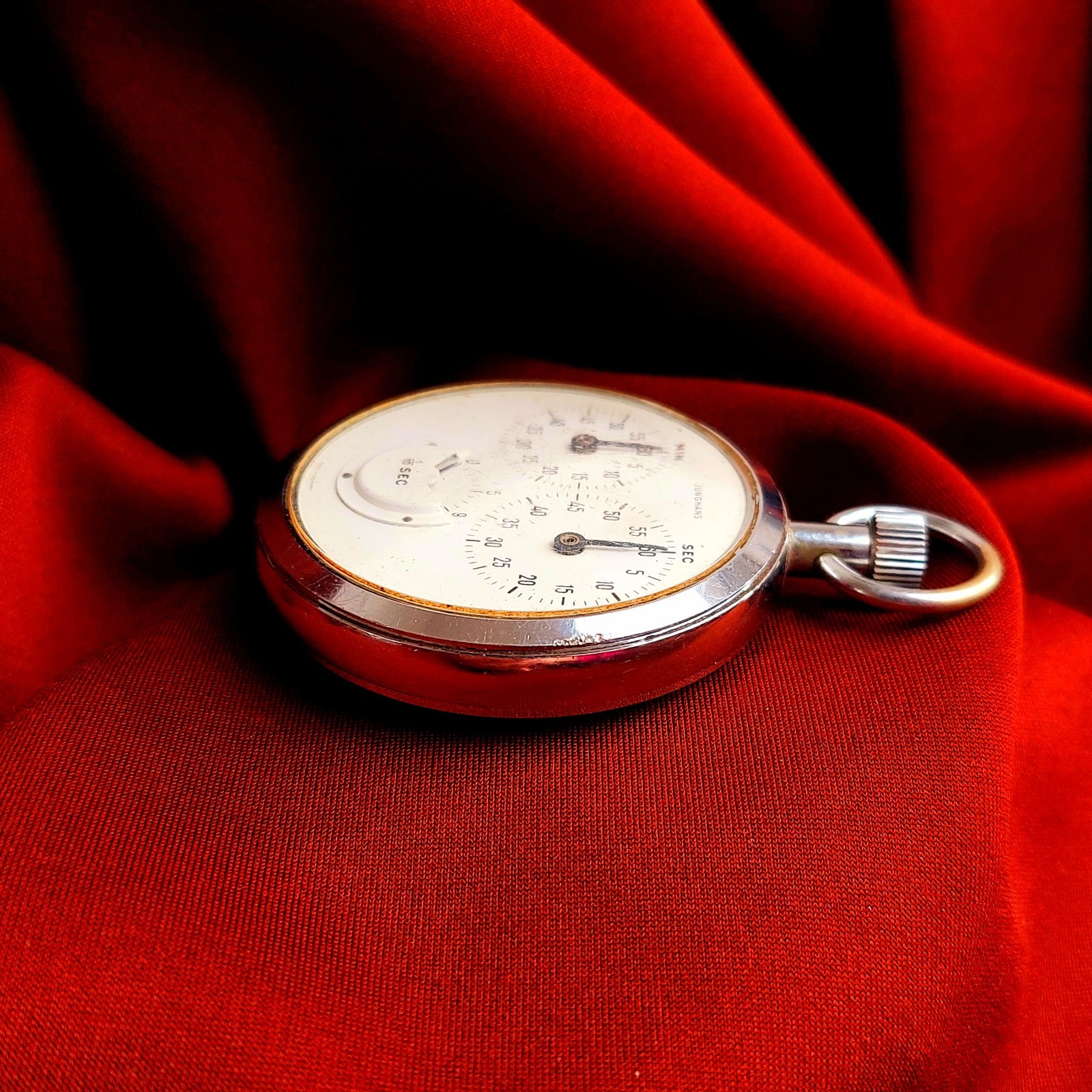 Vintage Stopwatch JUNHGANS One Button Old German Mechanical Stopwatch