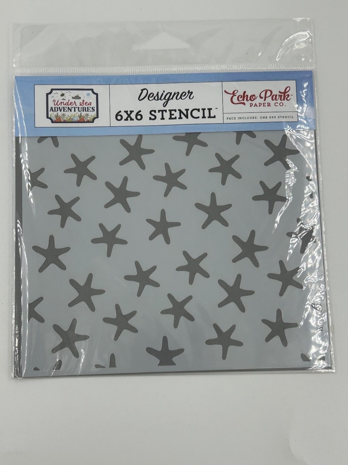 Echo Park Paper Co. Designer Stencil 6x6 Starfish Under Sea Adventures