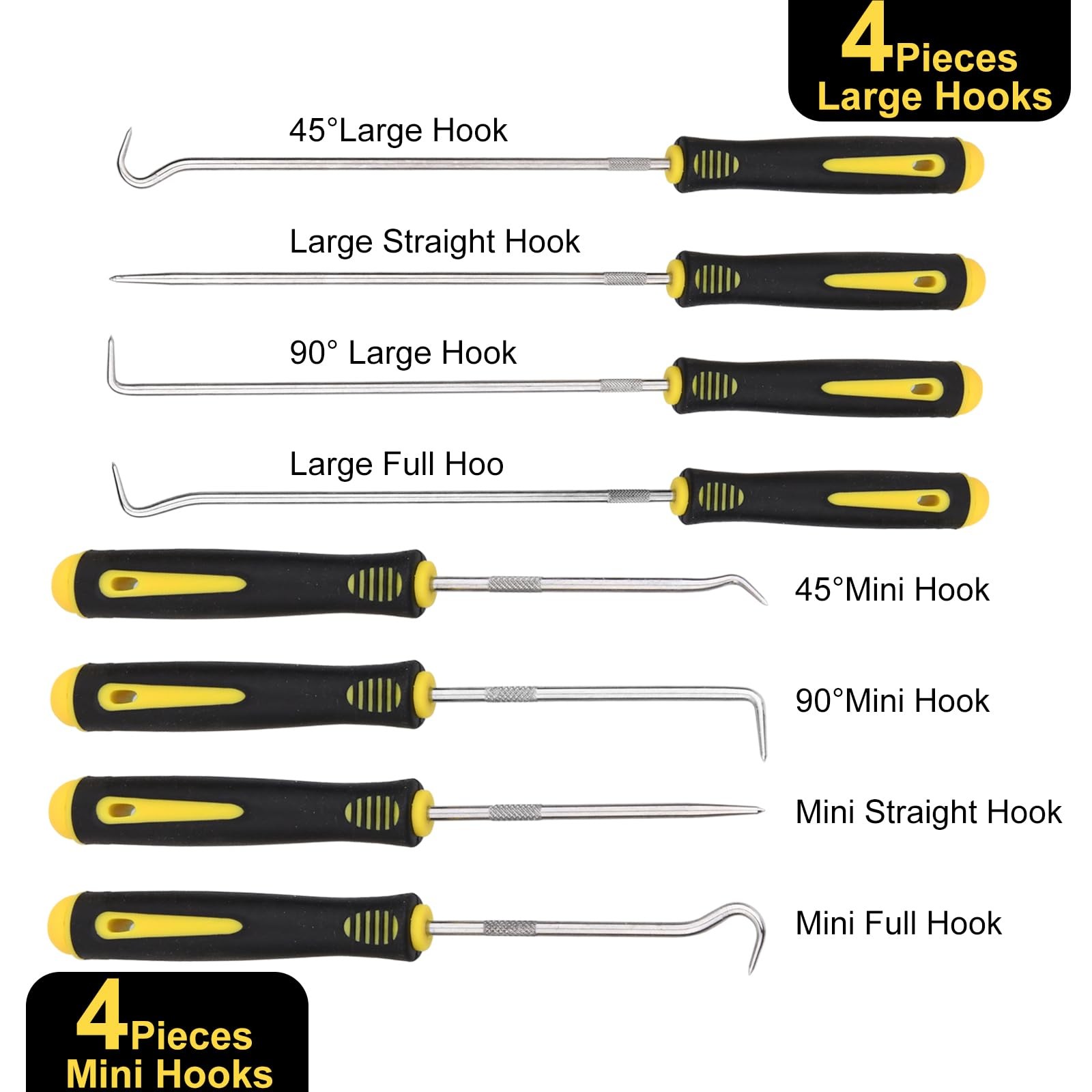 Aleric 8 Pieces Pick and Hook Tools Set, Precision Automotive Pick Tool for C...