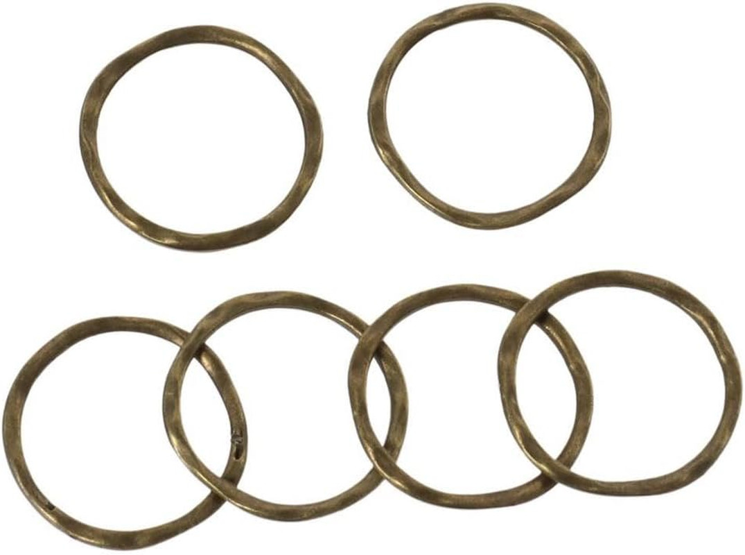 60Pcs round Linking Rings, Alloy Circle Frames Charms O Pattern Connector Charms