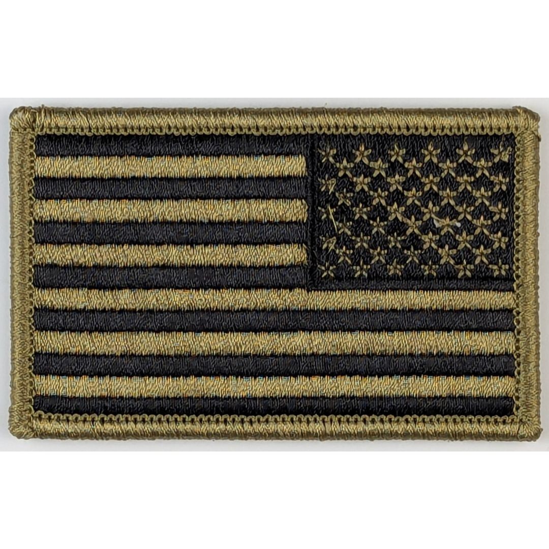 OCP Reverse American Flag Patch; Army Combat Uniform "Deployment Flag" Hook Back