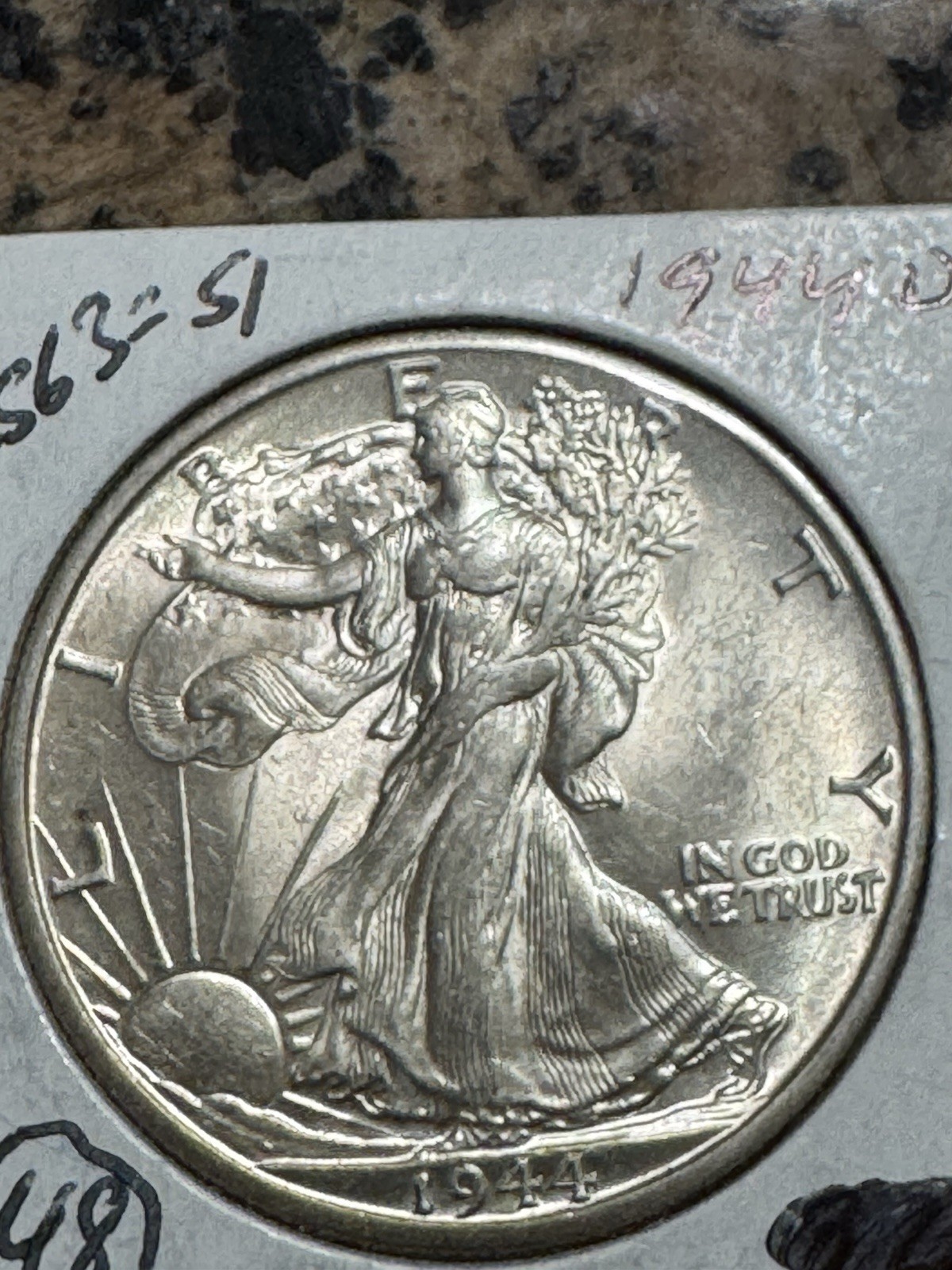 1944-d Walking Liberty Half Dollar, Better Date, Higher Grade, Free Shipping