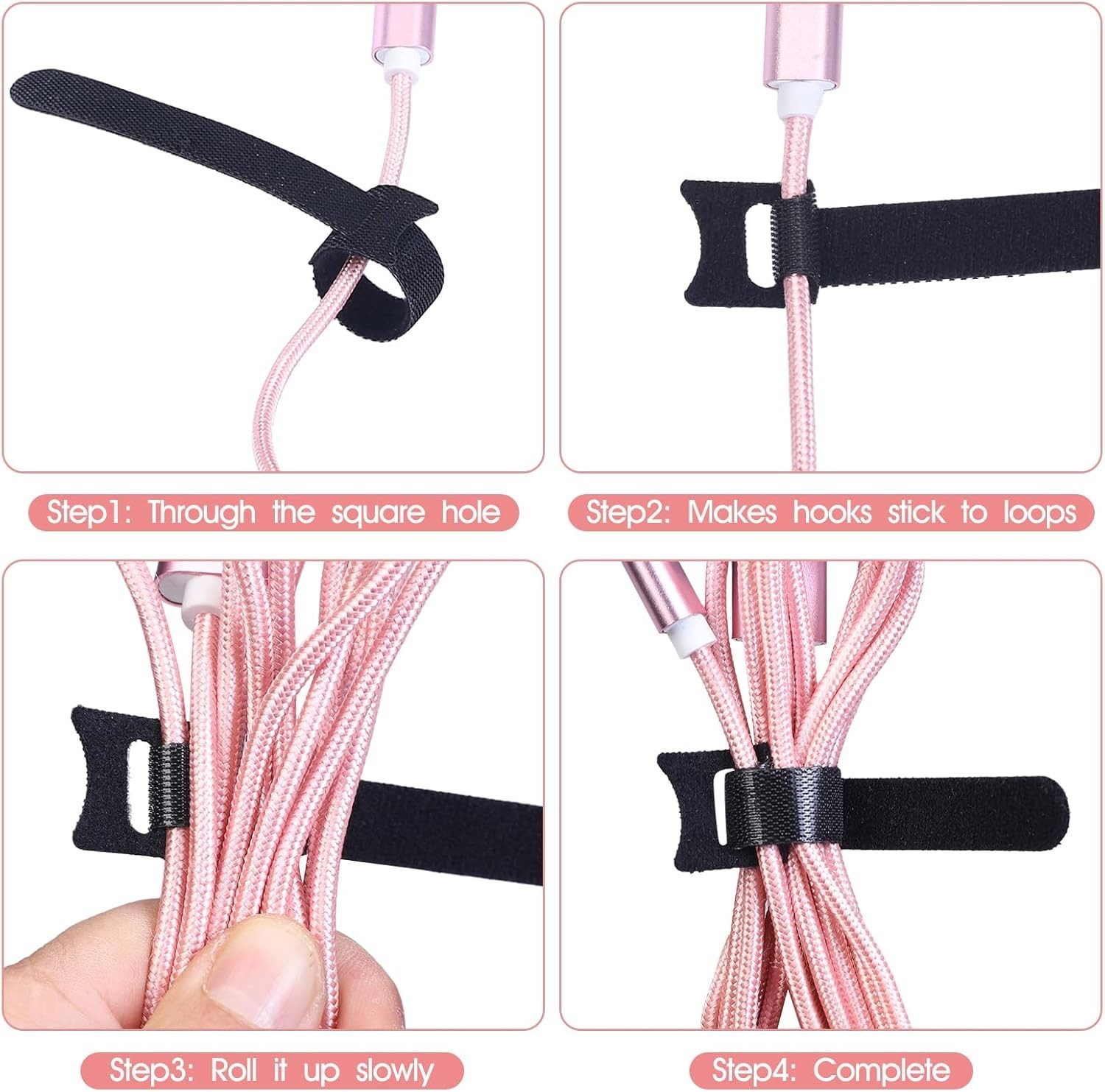 High-Quality 200PCS Reusable Cable Ties - Multi-Purpose Tool for Organizing