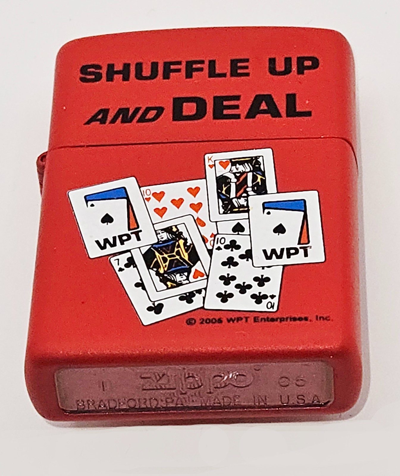 Hard Rock "Shuffle Up and Deal" World Poker Tour WPT Zippo Lighter