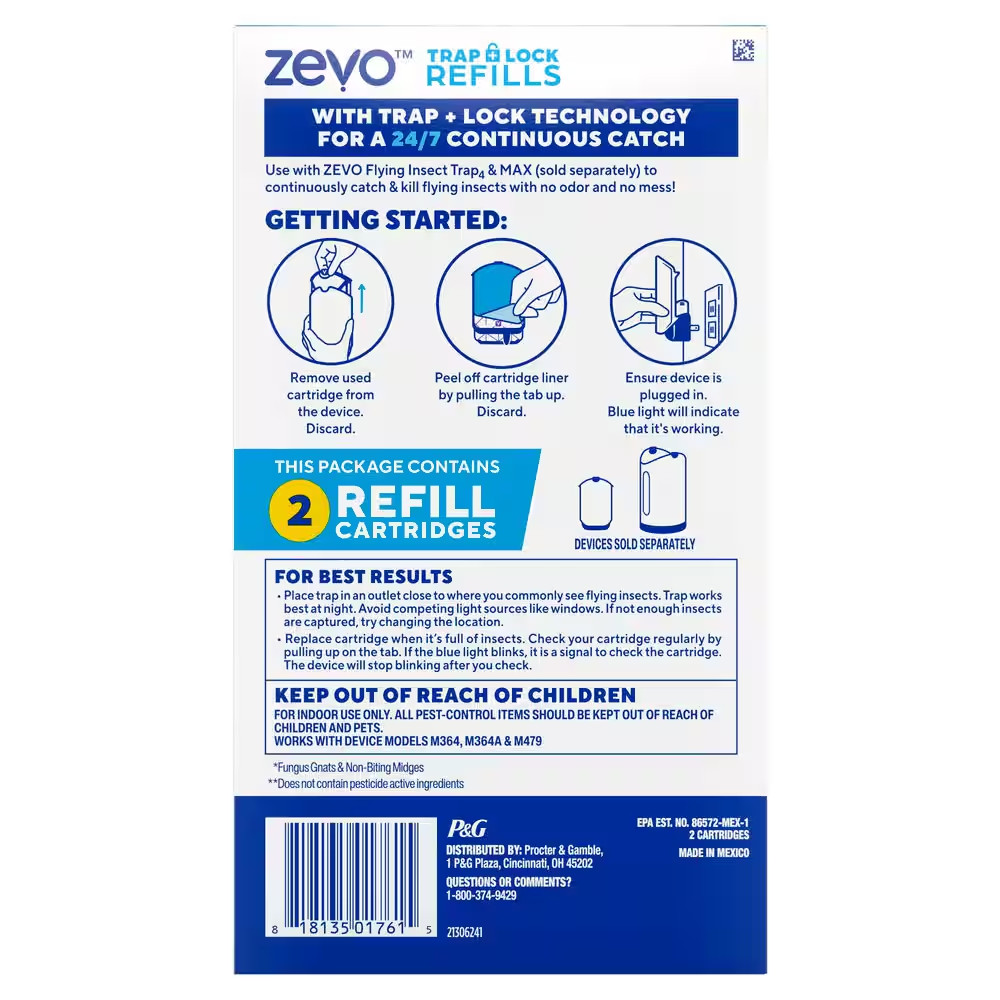 Flying Insect Trap Full Size Refill-2 Refill Cartridges