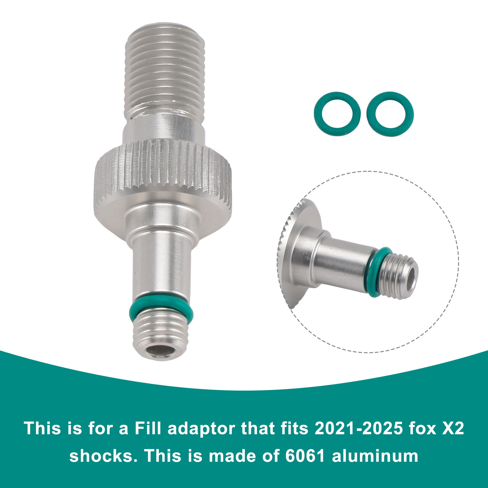🔩Air Fill Adaptor- clone of fox Rezi end For Fox X2/DHX2 2021-2025 #803-01-826