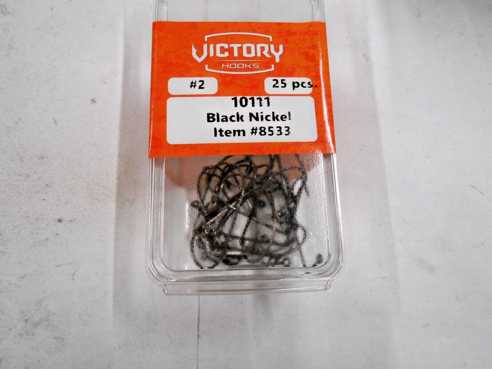 Victory 10111 90 degree Jig Hooks Black Nickel 25 ct