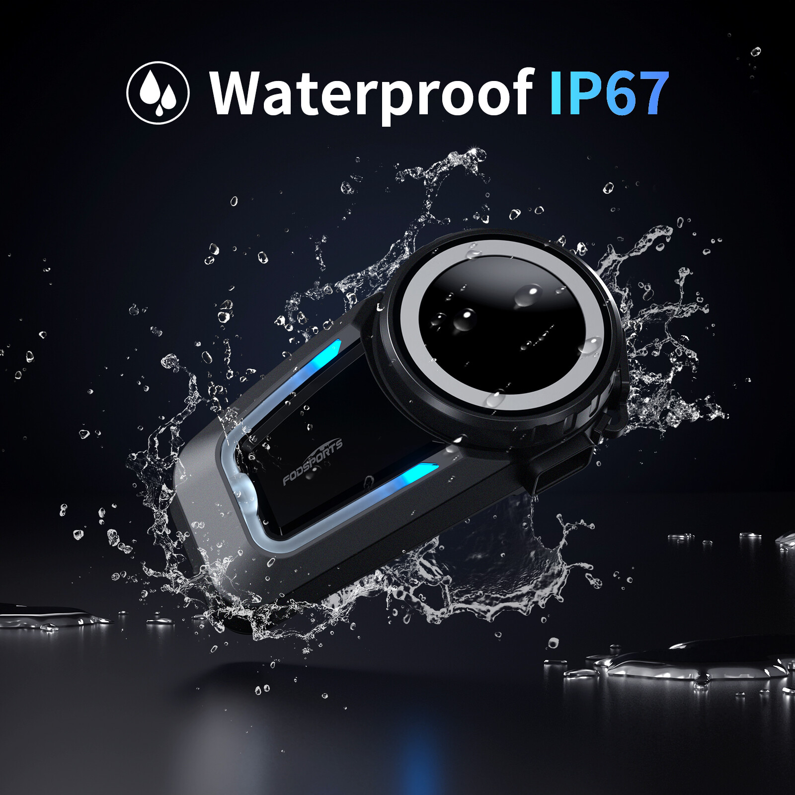 FOD FX7 Intercom Motorcycle Headset Bluetooth Intercoms MESH 10 Riders