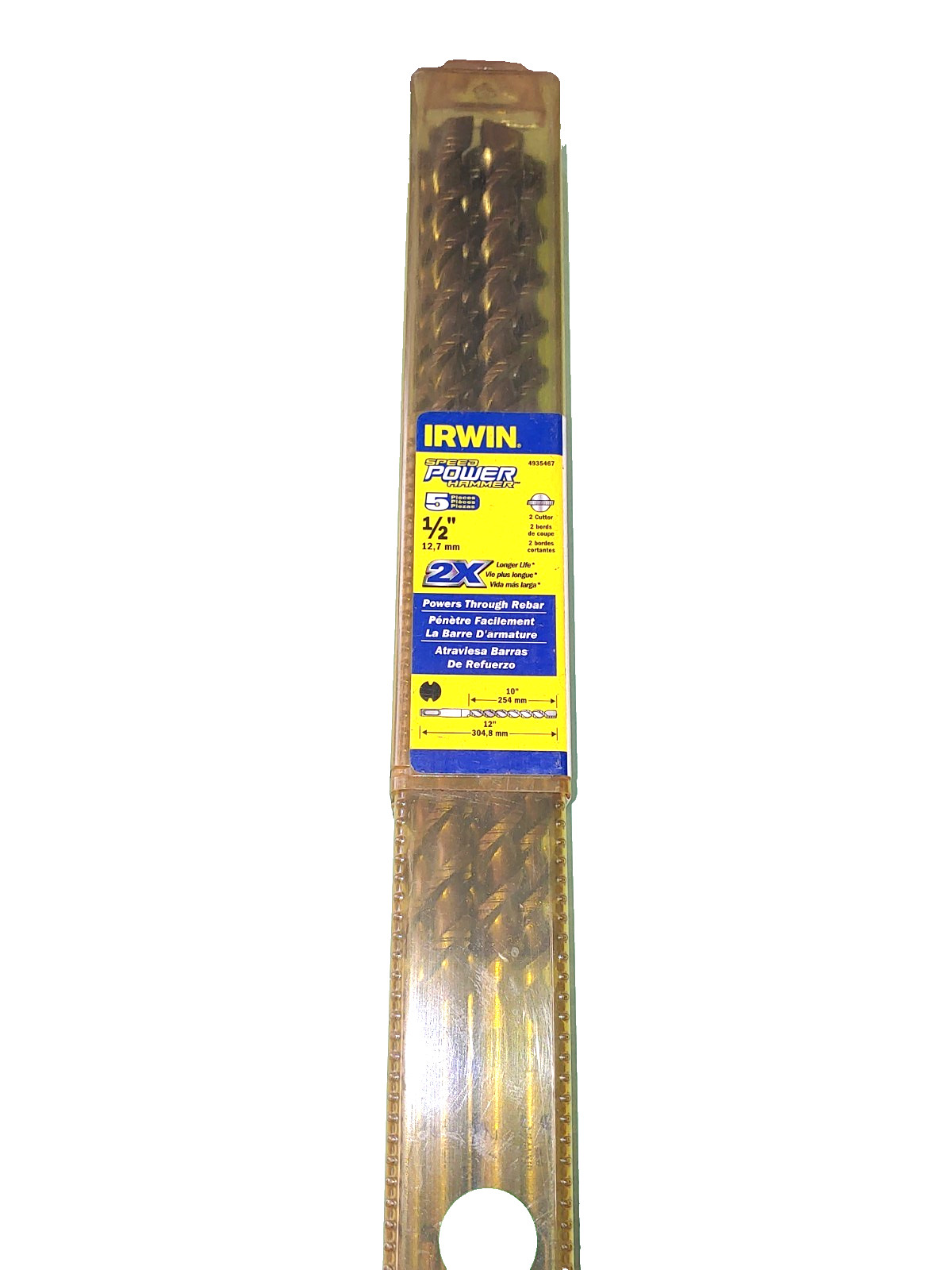 Vintage / IRWIN SDS REBAR 4935467 1/2X10X12" *OBS* BEING SOLD AS SINGLES