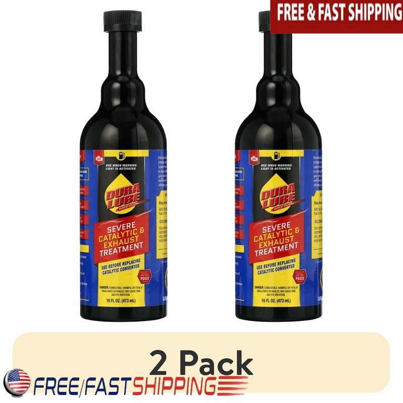 2 Pack Catalytic Converter Exhaust Treatment Emissions Additive Cleaner 16oz New