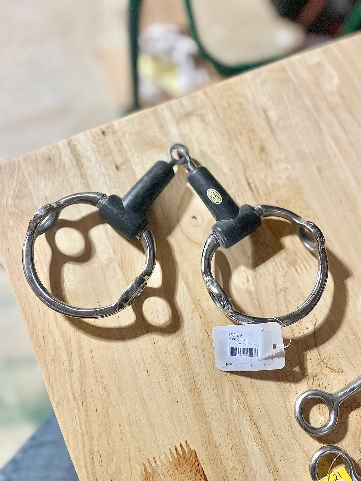 New 5" single break rubber coated soft mouth Eggbutt gag bit, NWT