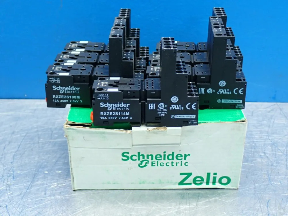 SCHNEIDER ELECTRIC ELECTRIC ZELIO RELAY SOCKET, 7PCS RXZE2S114M