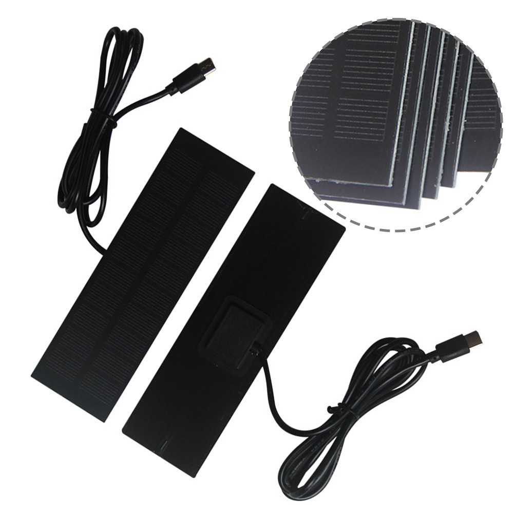 Compact 1W 5V Solar Charging Panel with Type C for Mobile Devices and Batteries