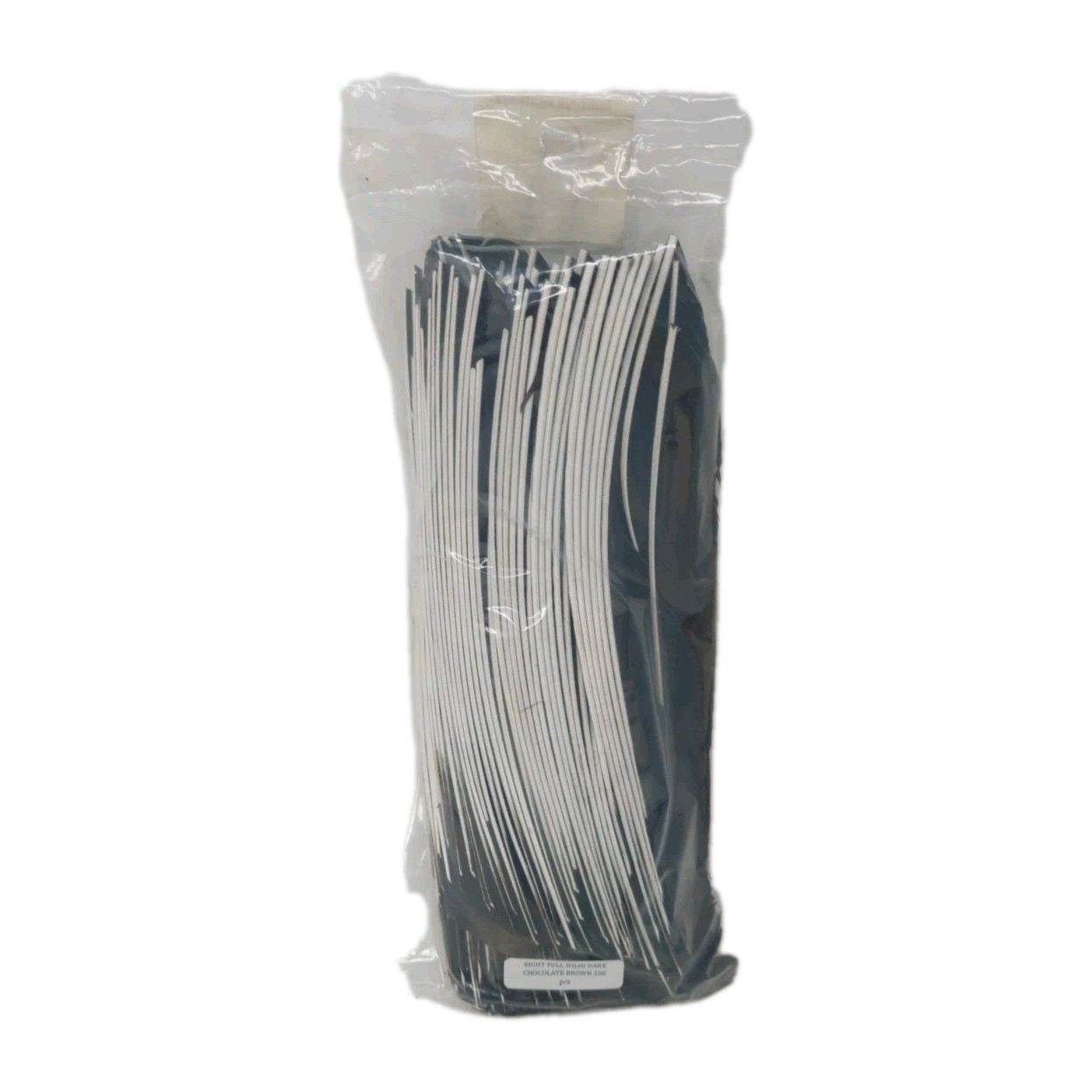 100 Pack Bullseye Feathers FULL LENGTH 9" Right Wing: Solid Dark Chocolate Brown