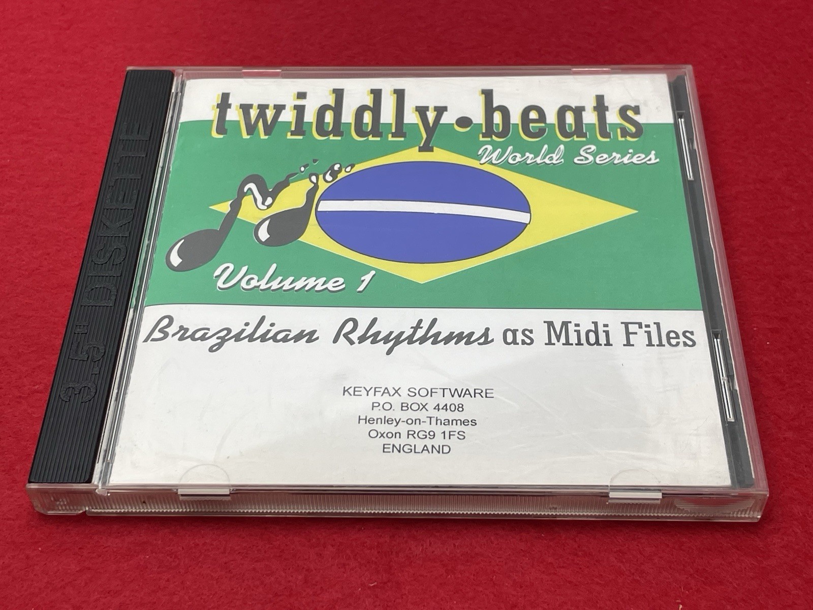 TWIDDLY BEATS MIDI SEQUENCER MUSIC DISK 3.5" BRAZILIAN RYTHMS KEYFAX 94