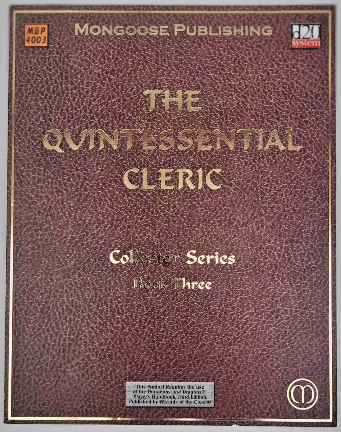 The Quintessential Cleric. Dungeons & Dragons 3rd Edition Source Book. NM