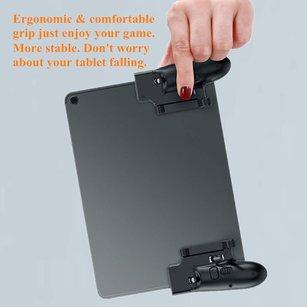Rakizbe PUBG Controller for iPad, 4 Triggers 6 Finger Operation Sensitive Sho...