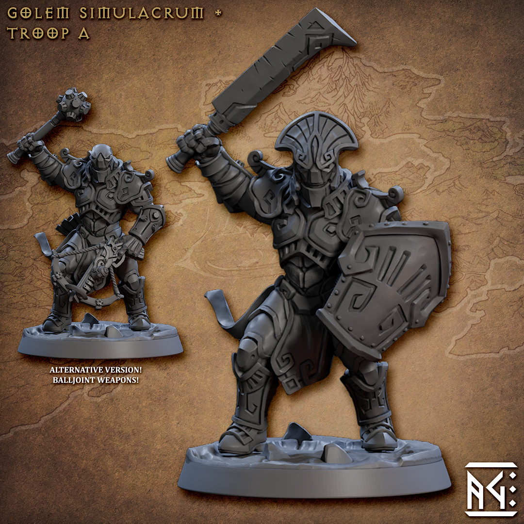 Artisan Guild 28mm Golem Simulacrum Troops
