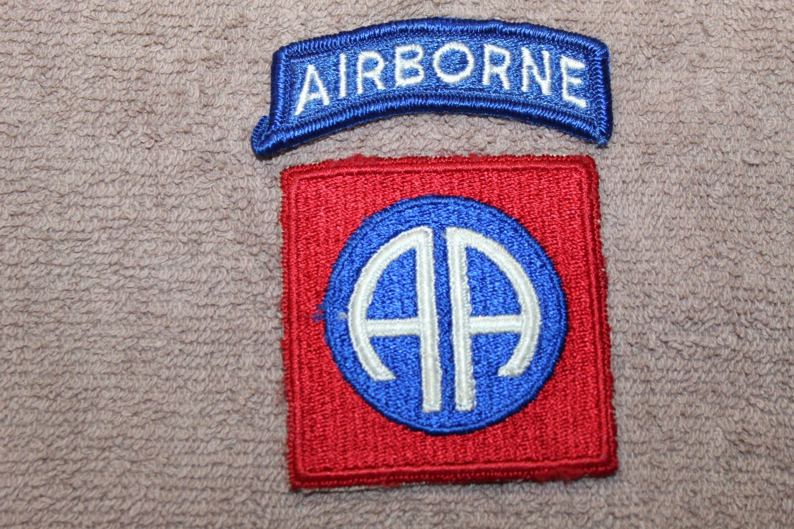 Original Gulf War One U.S. Army 82nd Airborne Division 2 Piece Uniform Patch Set