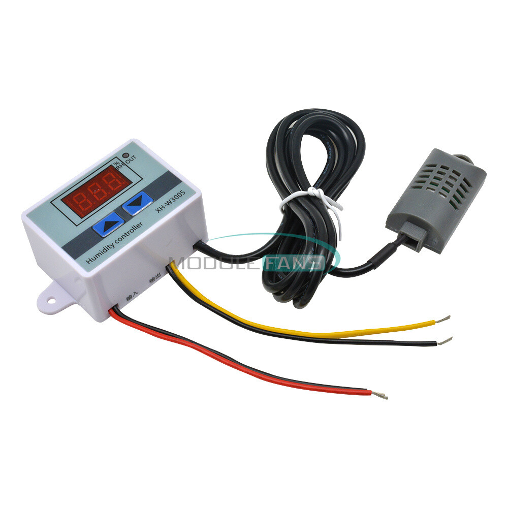 Digital LED Humidity Controller W3005 Hygrometer Switch Sensor 12V 24V 110-220V